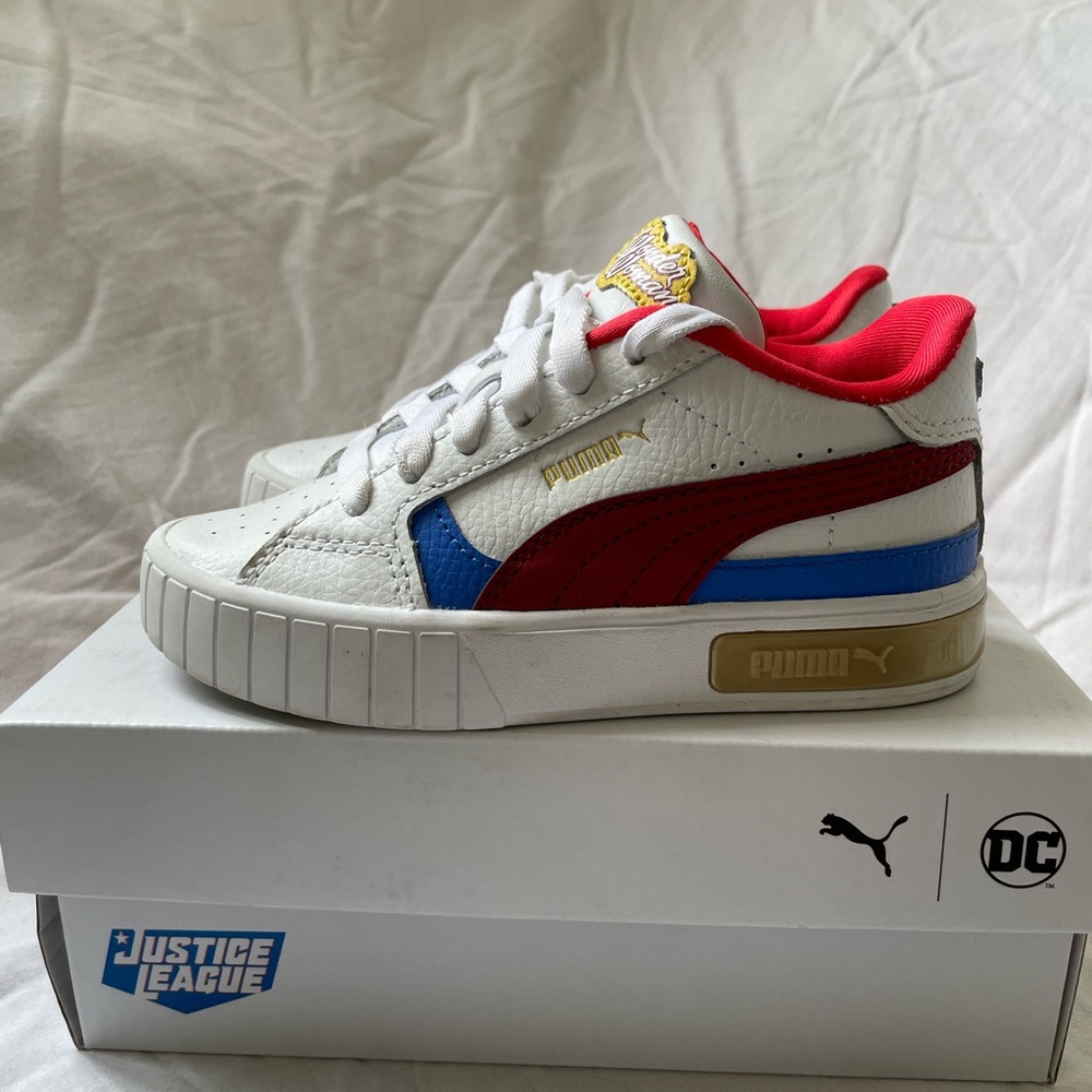 Puma Limited Edition DC Wonder Woman Kids White and Red Sneakers